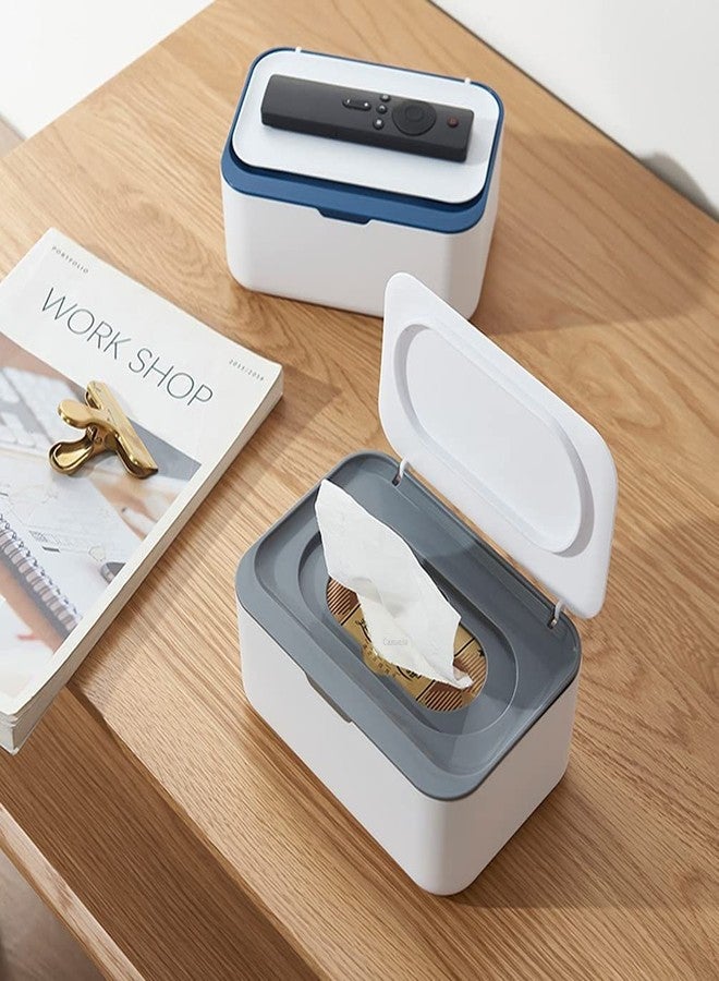 Cazuela ABS Plastic Wet Wipes Dispenser Dustproof Tissue Storage Box Portable Tissue Holder Modern Rectangular Wipe Container With Sealing Design And Lid For Home, Office, Car (Multi Color) - Image 2